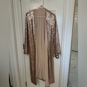 Buddy Love sequin kimono duster.